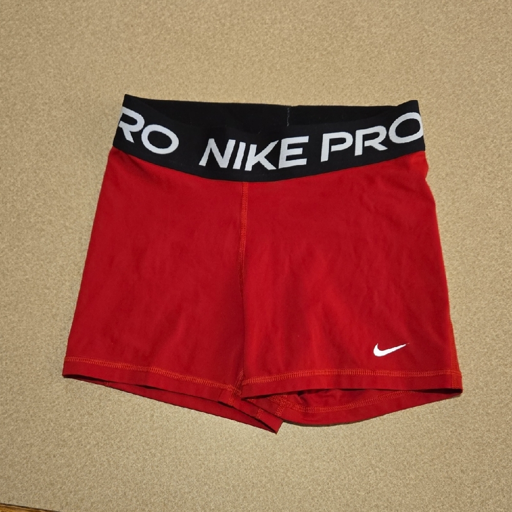 Nike Red Shorts with Black Waistband